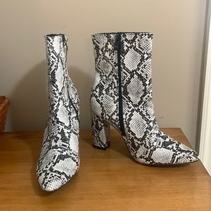 Snake Skin Booties